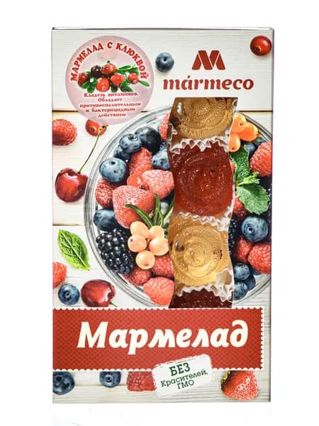Мармелад желейный формовой " С Клюквой", 180гр
