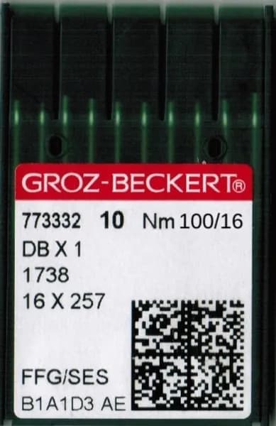 Иглы для промышленных машин Groz-beckert DBx1 FFG/SES № 100/16 10 шт