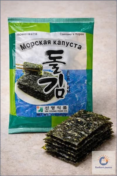ДОЛ ГИМ чипсы нори обжаренная морская капуста 50г. Корея
