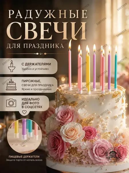 Свеча, 13.5 см, 24 шт