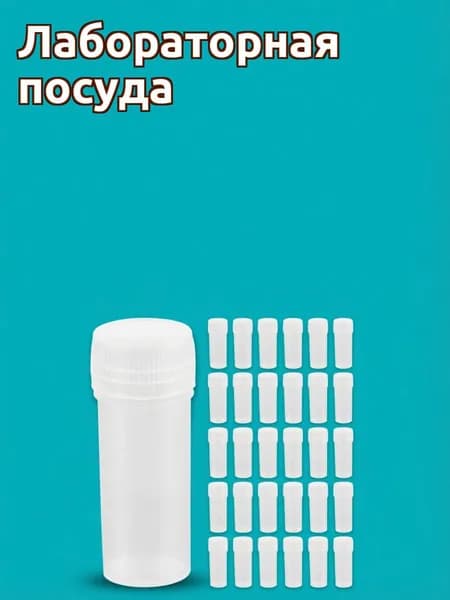 Прозрачные пластиковые пробирки с винтовой крышкой 5 мл для лаборатории набор 60 шт