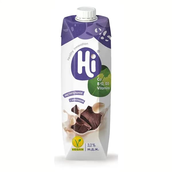 Напиток соевый с шоколадом Hi , 1л
