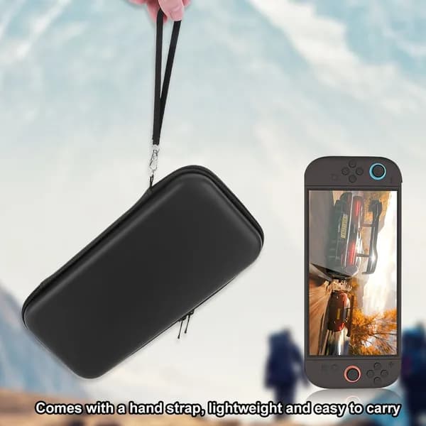 чехол для Switch 2 из искусственной кожи с ручкой и сетчатым отделением