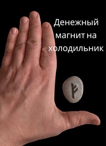 Денежная руна ФЕХУ, магнит на холодильник