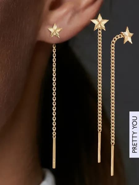 Серьги серебро 925 пробы длинные продевки
