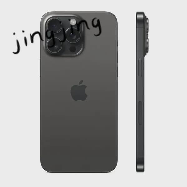 Муляж iPhone 15 Pro Black Titanium / Макет-копия смартфона Айфон 15 Про черный титан / Образец для витрины iPhone 15 Pro черный титан