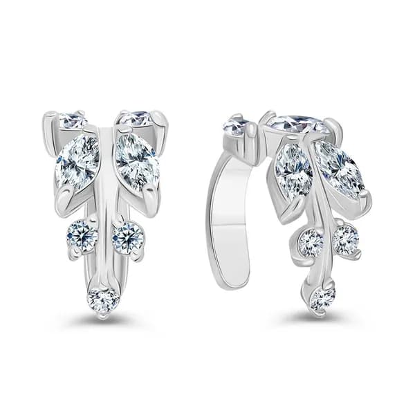 Серьги женские с фианитами серебро 925 пробы 585GOLD