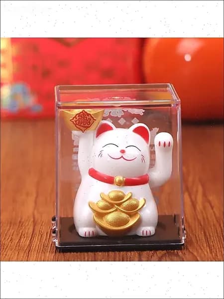 (С пылезащитным чехлом) Украшения для украшения автомобиля Lucky Cat