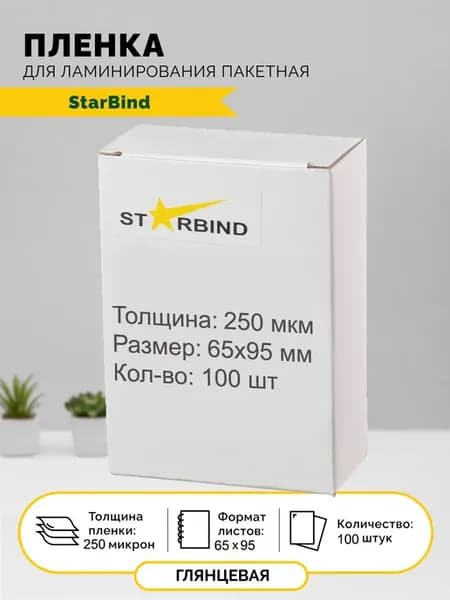 Пленка для ламинирования 65х95мм 250мкм