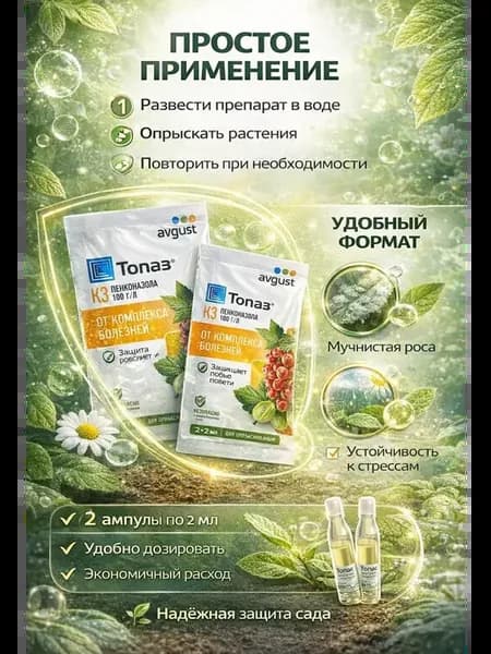 Фунгицид от мучнистой росы и ржавчины для растений