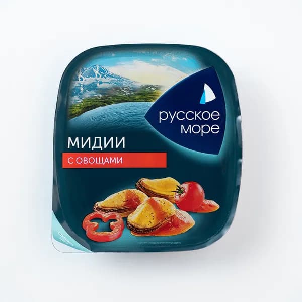 Мясо мидий с овощами 150 г, Русское море