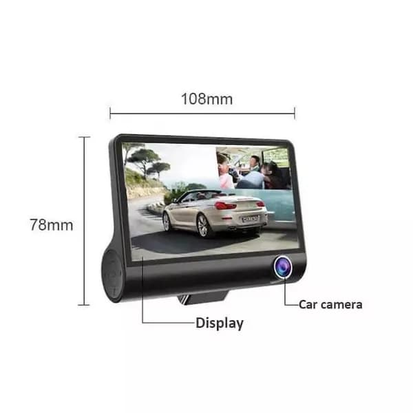 Автомобильный видеорегистратор с 3 камерами VIDEO CARDVR Full HD / Видеокамера