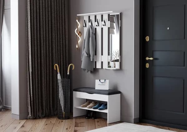 Прихожая "Орион" обувница 800 белый 800х916х305 ChairCharm