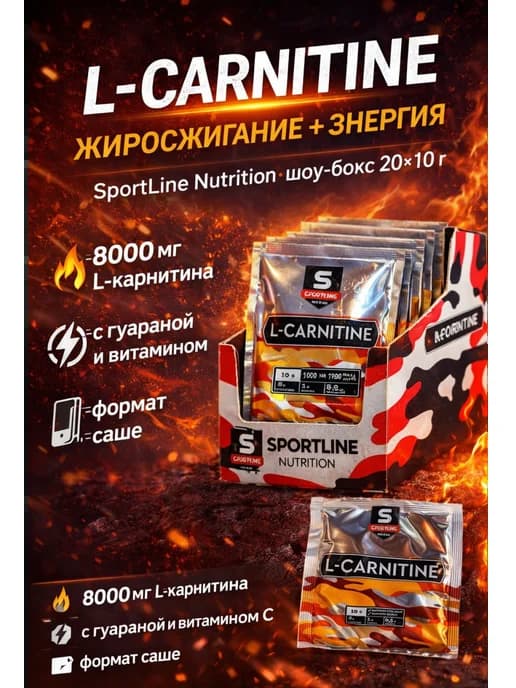 L-Карнитин SportLine шоу-бокс саше 10g (Банан)