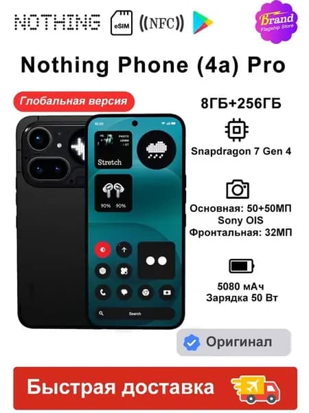 Смартфон Phone (4a) Pro 5G 8 256ГБ Глобальная Версия Черный