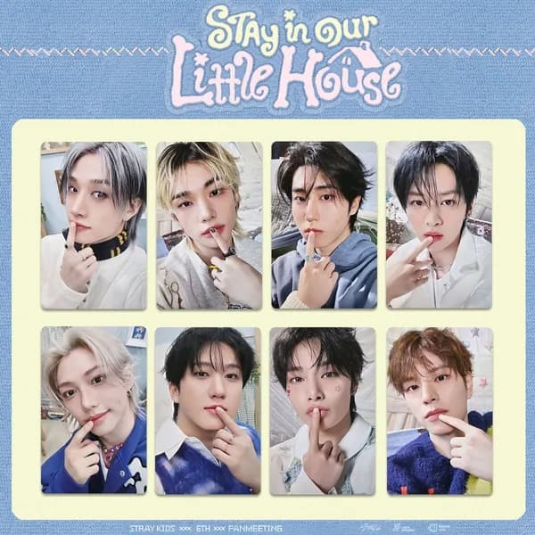 Stray Kids Карточки FANMEETING STAY Our Little House k-pop карточки коллекционные Фотокарточки 54 * 86 мм 8 шт