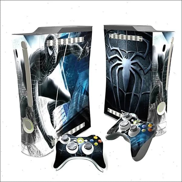 Пленка для наклейки игровой консоли подходит для толстой консоли Xbox360 с рисунком Человека-паука и Дэдпула