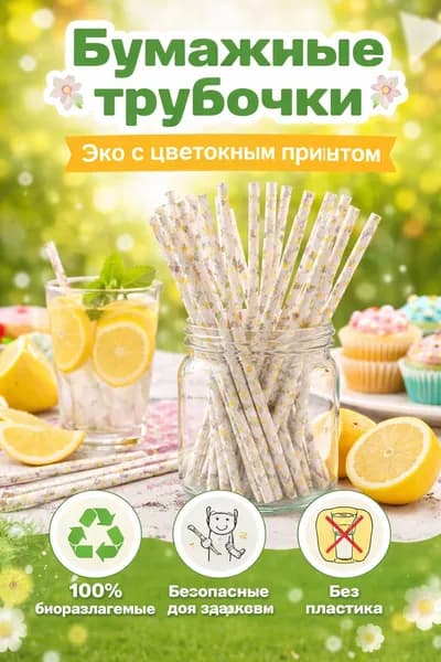 Трубочки для коктейлей