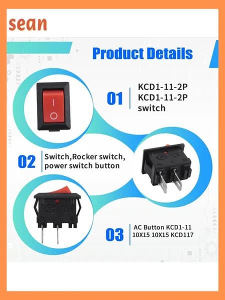 M25 шт. Вкл-выкл KCD11 2Pin 2P черный красный лодка автомобильный кулисный переключатель 3A 250 В 6A 125 кнопка переменного тока KCD1-11 10X15 KCD117