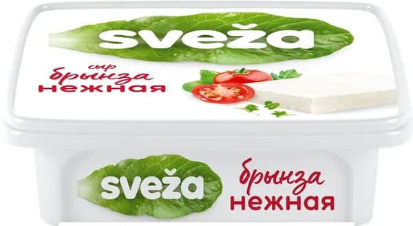 Сыр рассольный SVEZA Брынза Нежная 45%, без змж, 250г 3 шт.