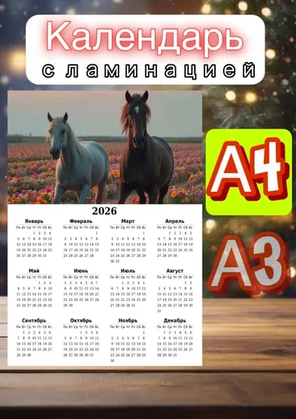 Календарь 2026 г., Настенный