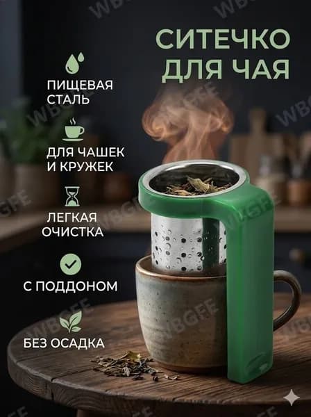 Фильтр для чая, кофе 6x8 см, 1 шт