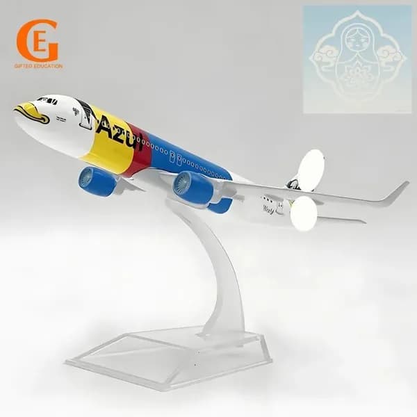 Металлическая Модель Самолета Azul Airlines Бразилия Аэробус 320, Масштаб 1:400, Синий
