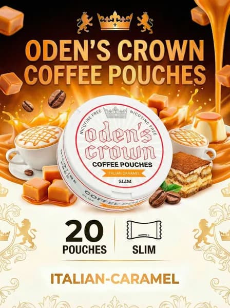 Кофейные паучи от курения ODEN S CROWN Italian caramel