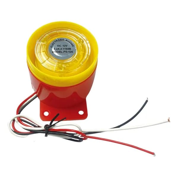 Зуммер пьезоэлектрический DC12V 110dB, 12V