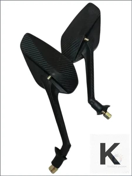 Комплект зеркал заднего вида для электровелосипеда Kugoo V3 Pro / V3 Pro+ 2 шт., посадочное 8 мм, чёрные, регулируемые для безопасности