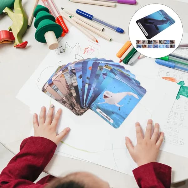 Игровые Карточки С Морскими Животными Для Детского Сада, Развитие Памяти, 1 Комплект