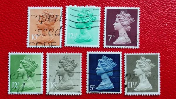 Марки Великобритании 1969. Королева Елизавета II. Гашение