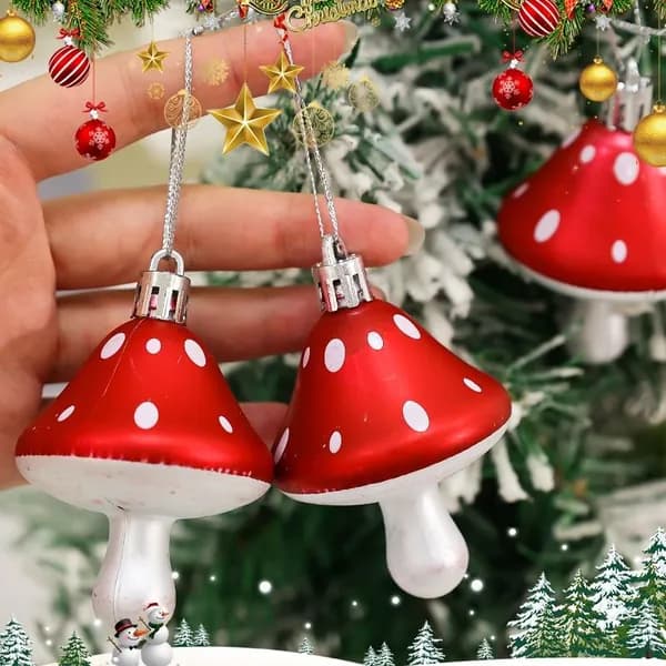 Грибная елочная игрушка,1 шт