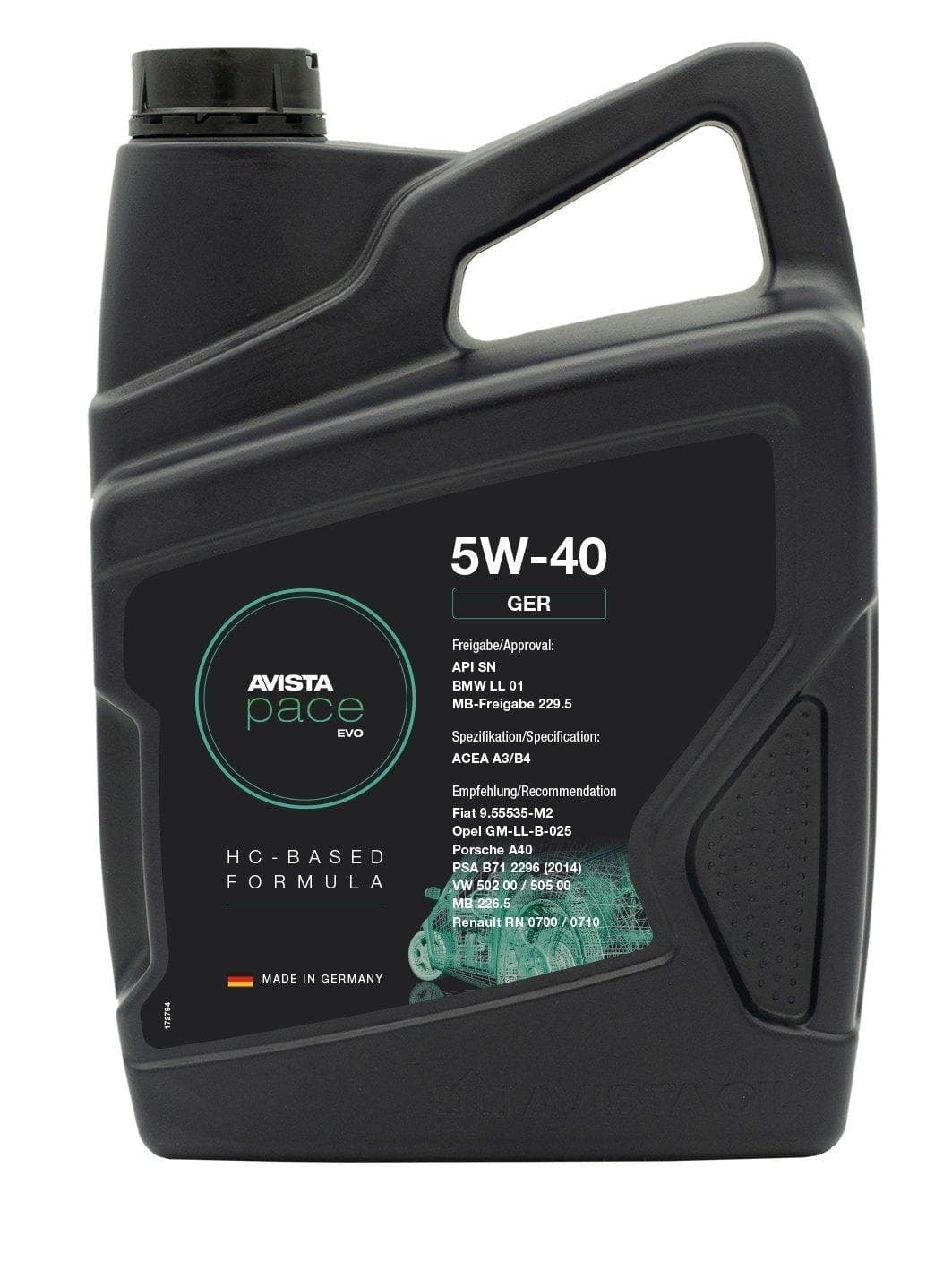 AVISTA PACE EVO 5W-40 Масло моторное, Синтетическое, 1 л