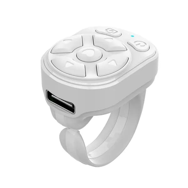Беспроводной пульт-колечко S01 Bluetooth 5.3 для прокрутки видео, перелистывания страниц и управления камерой, совместим с iOS/Android