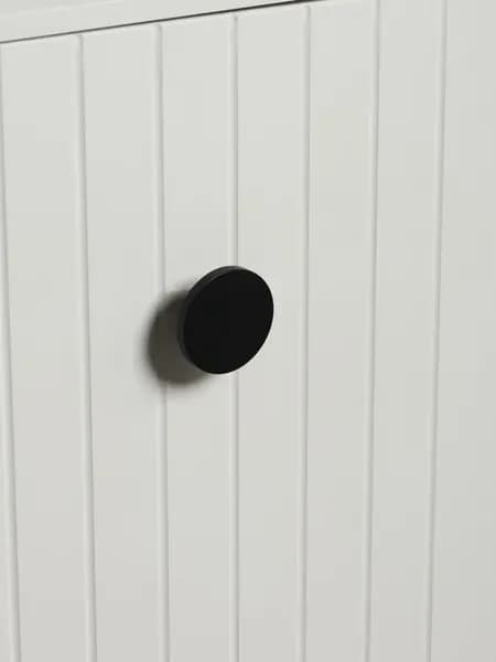 Ручка мебельная кнопка латунь черная d44mm h20mm