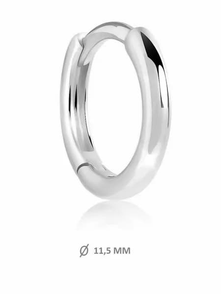 Серьга конго кольцо 1 см серебро 925 пробы