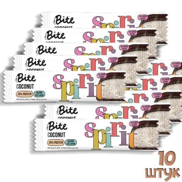 Батончик протеиновый Bite Кокос 50 гр - 10 штук