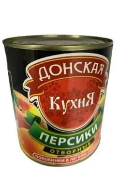 Персики отборные половинки в легком сиропе, 850 мл, набор 4 штуки