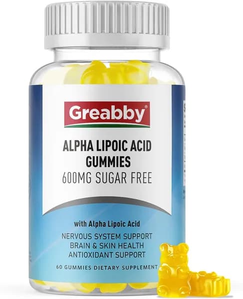 Альфа-липоевая кислота 600 мг Gummies, жевательная R-липоевая кислота без сахара