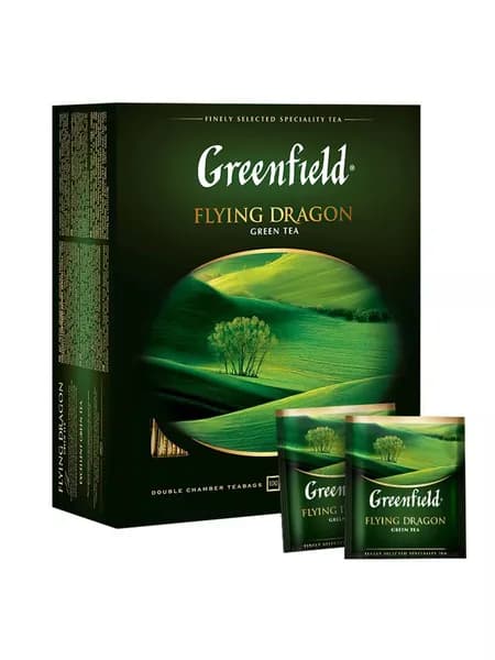 Greenfield. Чай зеленый Flying Dragon, в пакетиках, 100 шт