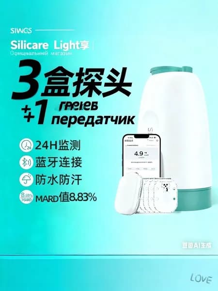 Три датчика с передатчиком в эксклюзивном комплекте sibionics 2sibionics 2 split