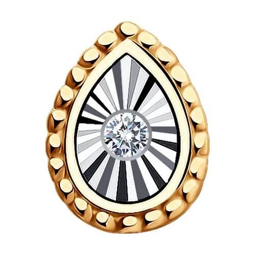 Diamant, Подвеска (кулон) из комбинированного золота с бриллиантом, 51-230-01302-1, декоративные, 585 проба