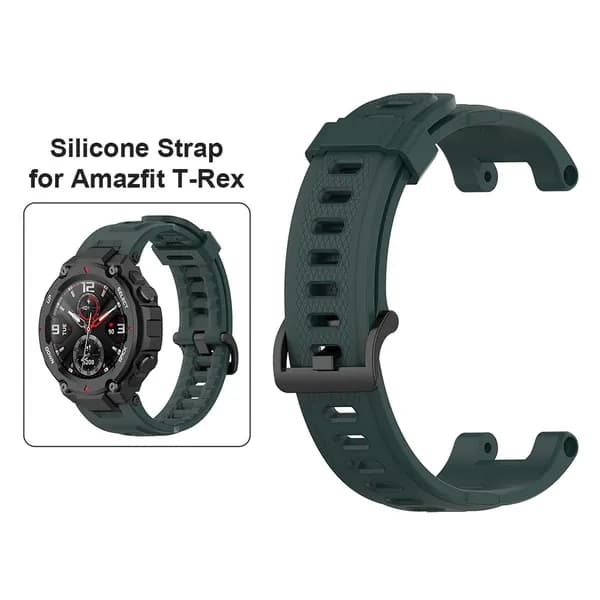 Силиконовый ремешок для Amazfit T-Rex и T-Rex Pro, оливковый