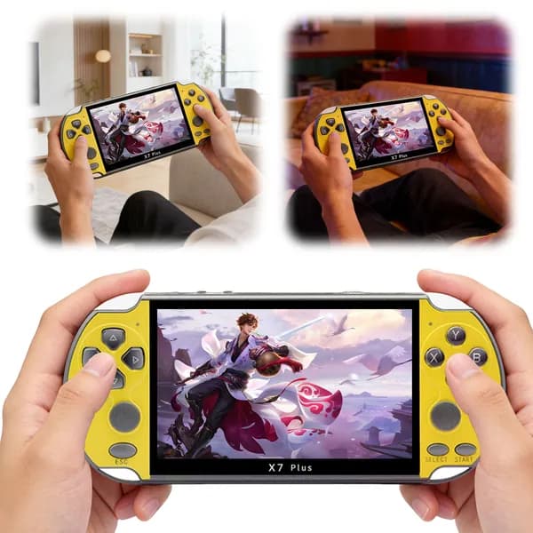 Портативная игровая консоль X7 PLUS с 5,1-дюймовым дисплеем и поддержкой 10 эмуляторов