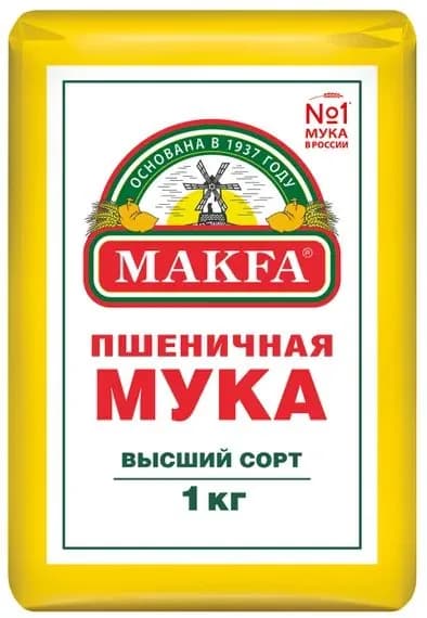 Мука Makfa Пшеничная высший сорт 1кг