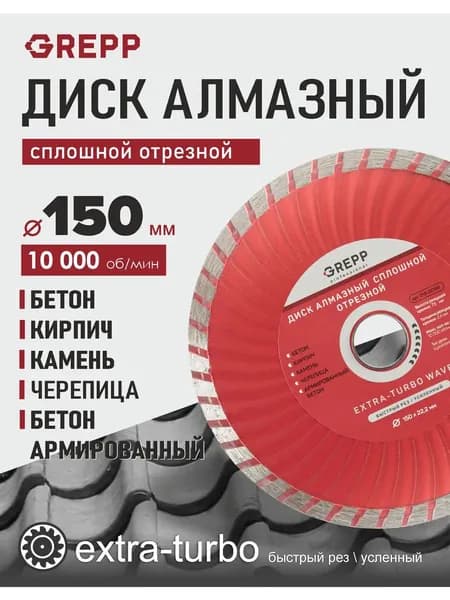 Диск алмазный сплошной отрезной 115мм 22мм