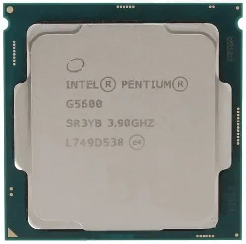 Процессор Intel Pentium Gold G5600 (CM8068403377513) OEM - LGA 1151v2, 2 x 3,9 ГГц, L2 - 500 КБ, L3 - 4 МБ, DDR4-2400 МГц, Intel UHD Graphics 630, TDP 51 Вт
