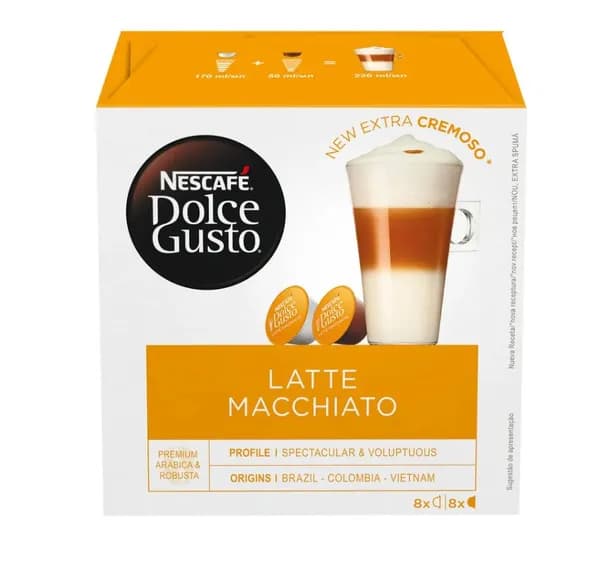 Кофе в капсулах Dolce Gusto Latte Macchiato 16 капсул, 8 порций