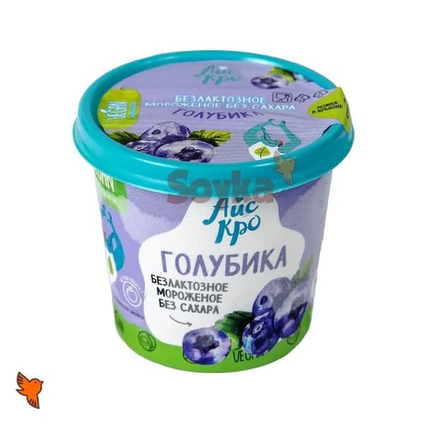 Замороженный растительный десерт голубика без сахара Айскро, 75г